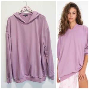 FOR LOVE & LEMONS 🍋 Josie Hooded Sweatshirt! Purple Oversized XL